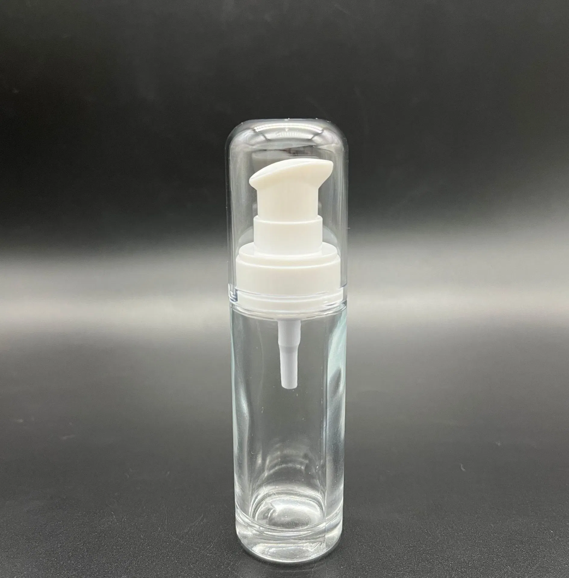 Custom Mold 24mm Neck Plastic Shiny Serum Pump for Bb Cream 20/410 White Treatment Cream Cosmetic Bottle Hand Pump Foundation Dispensers