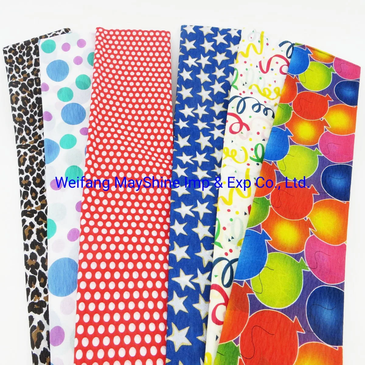 Wholesale/Supplier DIY Paper Crafts 80-120 Printed Crepe Paper for Making Flowers