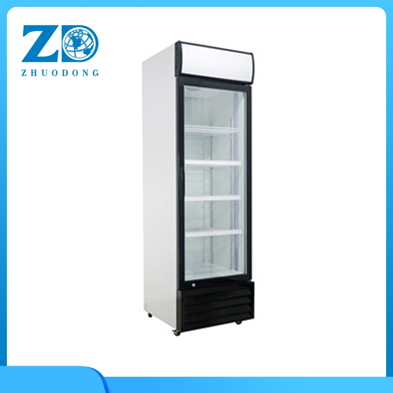 Commercial Supermarket Double Door Vertical Display Fridge Freezer Chiller Refrigerator Price