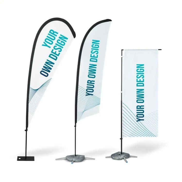 Outdoor Custom Printing Flying Promotion Feder Flagge Custom Printed Werbung Feder-Markierung