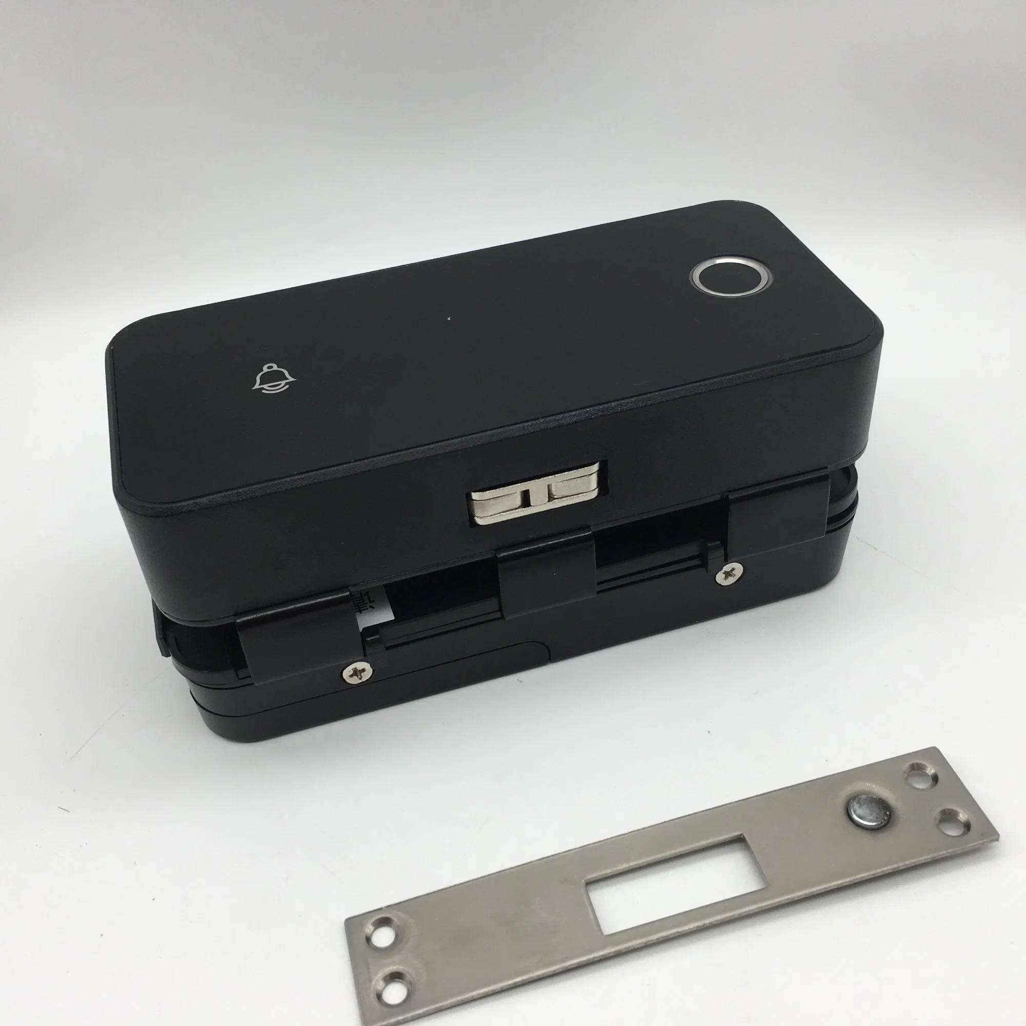 Manufactured Black Push Button Keypad Smart Glass Door Latch Lock for Kitchen