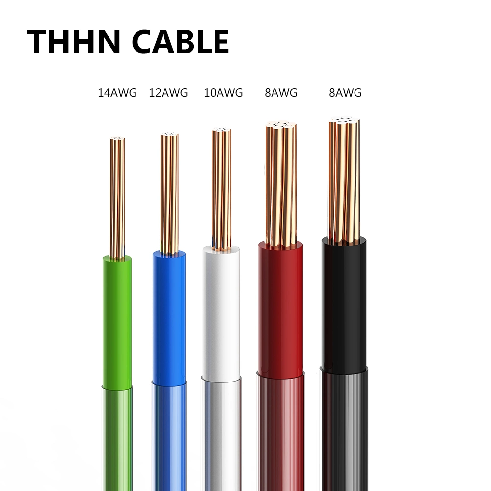 Thhn Thwn Thwn-2 Thw Thw-2 cable de alambre de la UL Tw 12AWG 10 AWG 14AWG de cobre PVC Cable Eléctrico Cable Flexible de construcción