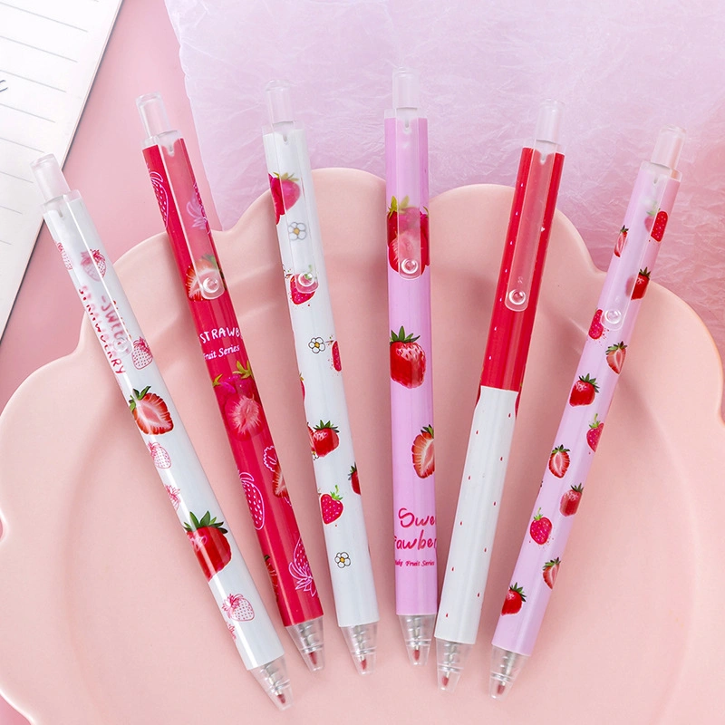 Wholesale/Supplier Korean Version of Lovely Sweet Strawberry Press Gel Pen