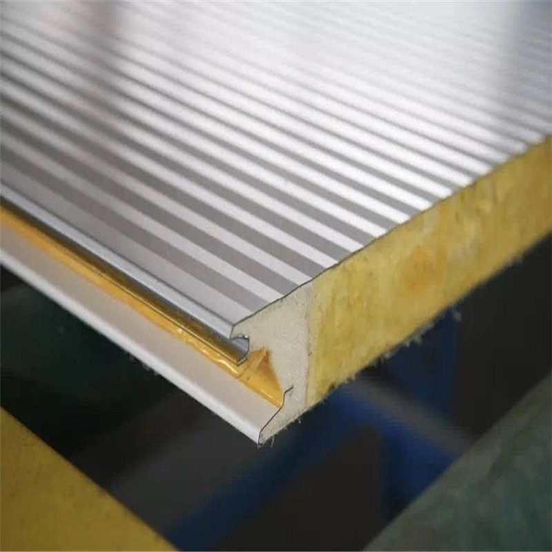 Metal a-Fireproof Glass Wool Sandwich Panel for Container Decoration