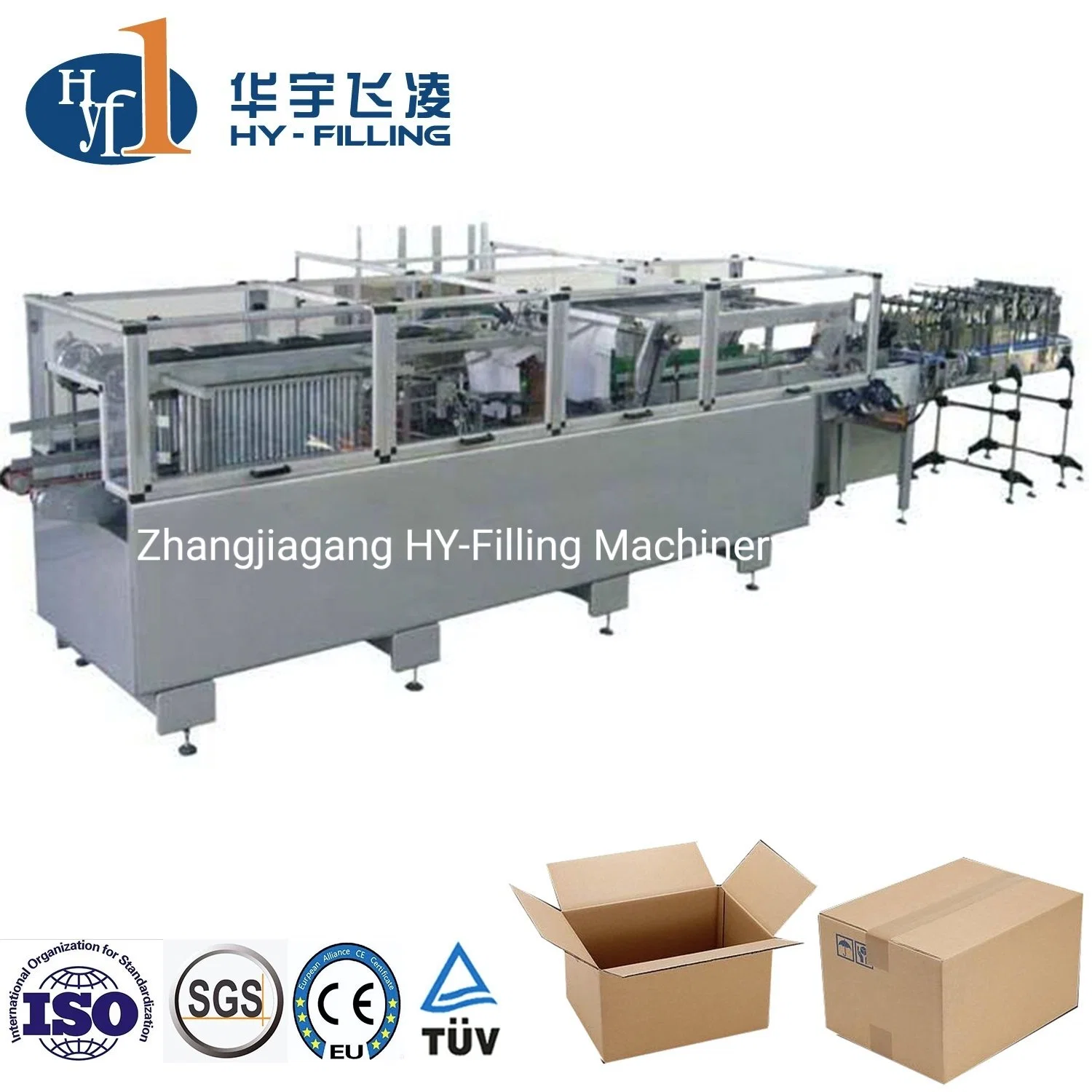 Automatic Water Bottle Packing Case Opening- Packaging- Sealing System Carton Erector Machine