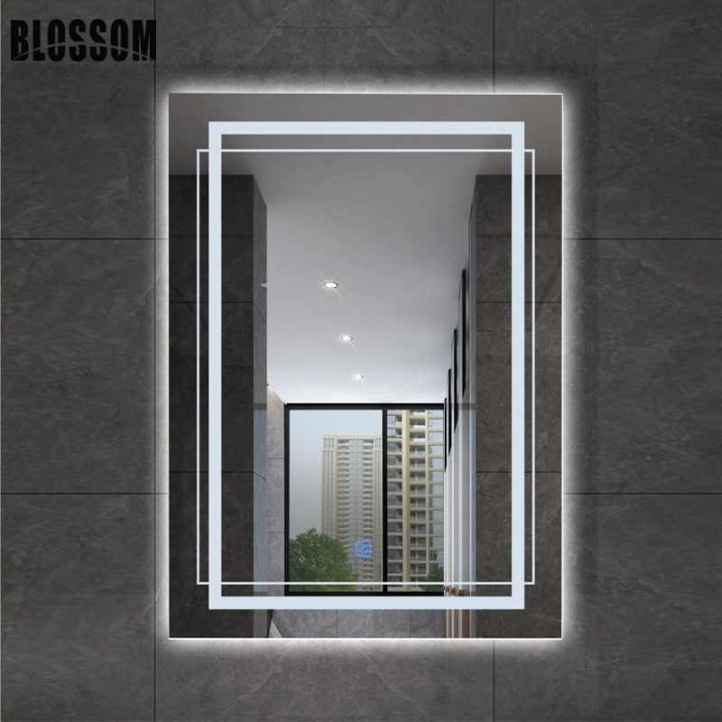 Bathroom Vanity Decorative Wall Mounted Illuminated Mirror with LED Lights