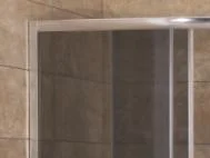 Factory Suppiler Small Corner Bathtub Grey Glass Shower Combo with Silding Door