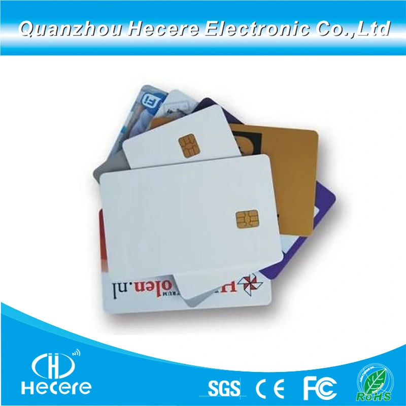 Cmyk Printing Plastic White Smart PVC Contact FM4442 Chip Blank IC Card for Hotel