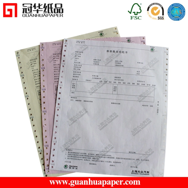 Custom 2 Part 9.5X11 Inch Computer Continuous Form Bill Printer NCR Blank Carbonless Copy Paper