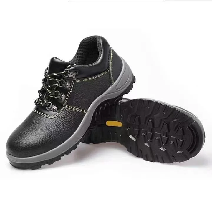 Low Cut Cow Leather Factory Price Black Color for Wen Safety Shoes