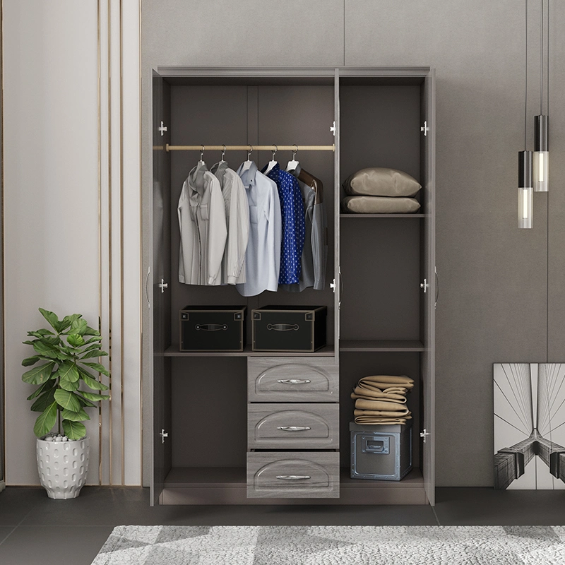 Home Furniture Bedroom Wall Wardrobe Design Clothes Cupboard 400 mm Depth 3 Door Wooden Closet Wardrobe