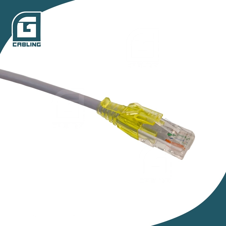 Gcabling Hot Sales Stock CAT6/CAT6A Molded RJ45 Ethernet Patch Network LAN Cable with Lock