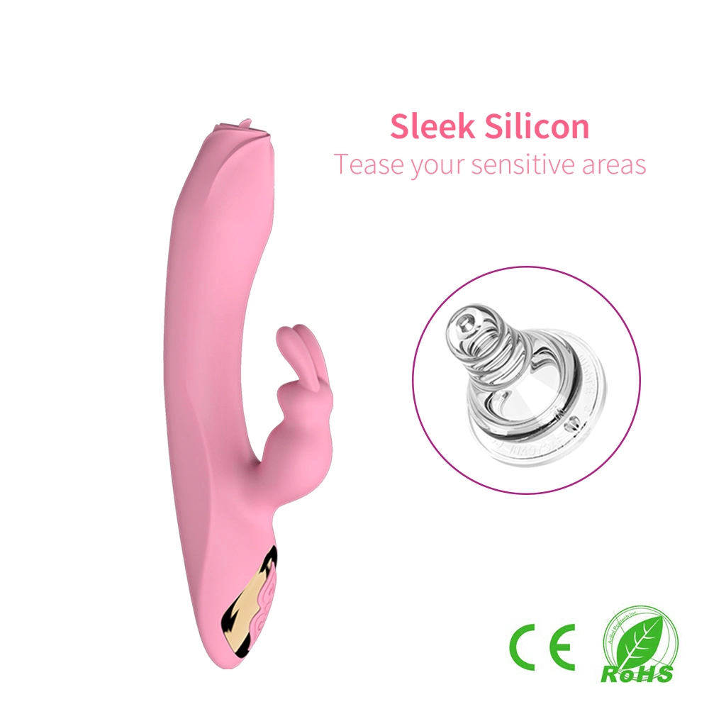 Vibrador de Silicone Recarregável à Prova d'Água com Motores Duplos para Estimulação do Ponto G Feminino, Brinquedo Sexual para Mulheres e Casais.