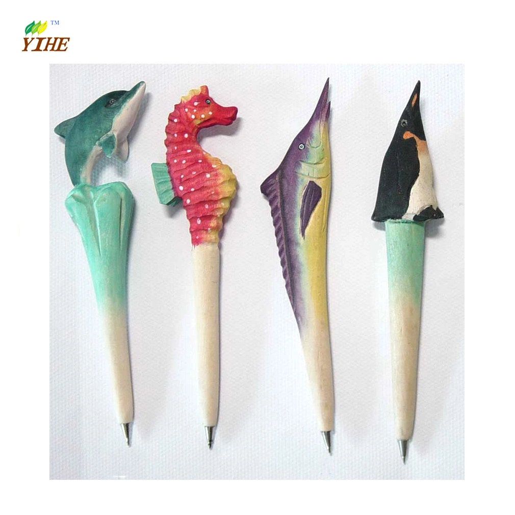 Handcrafted Wooden Animal Carved Ballpen