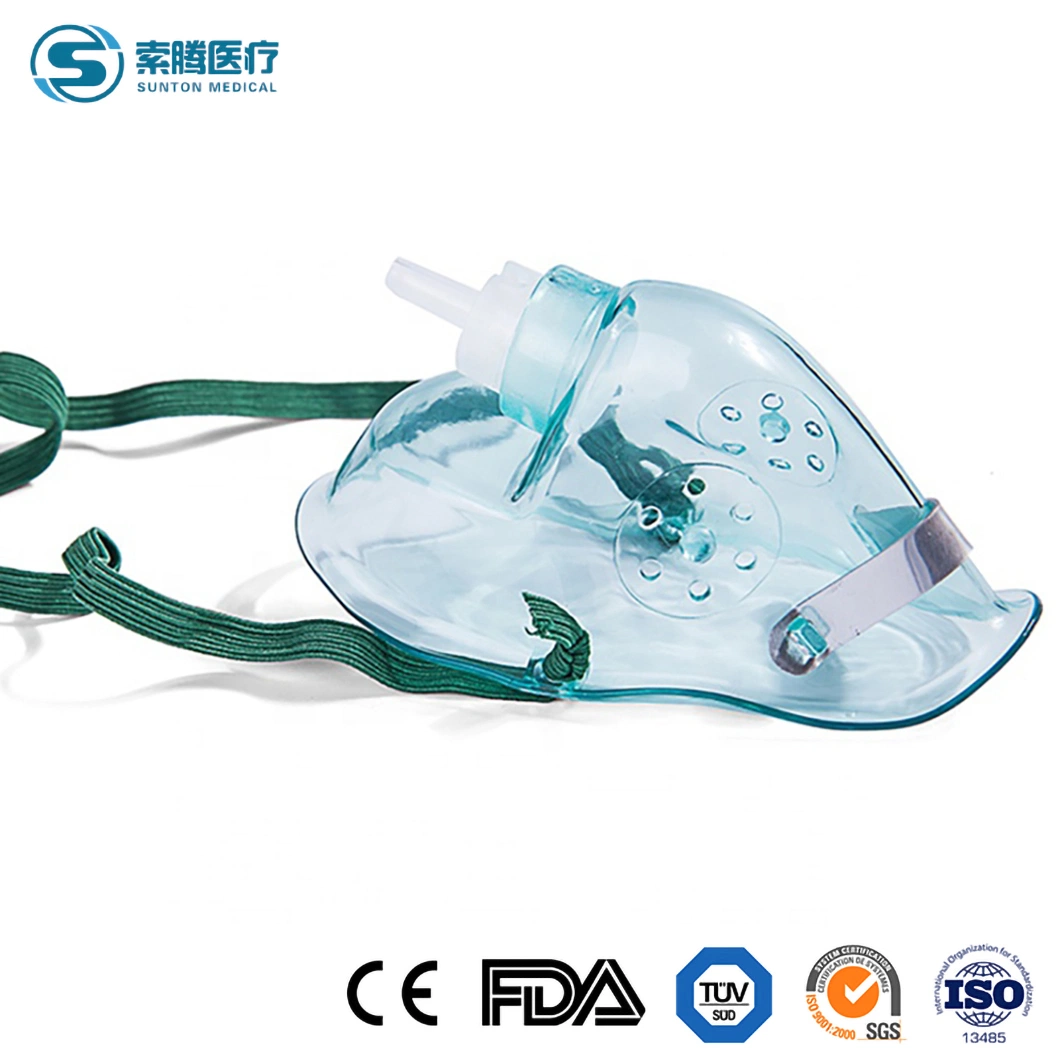 Sunton China Medical Laryngeal Mask Suppliers 100PCS/CTN Child S Oxygen Face Mask Free Comfortable Touch Tracheostomy Oxygen Mask with 360 Rotation Connector