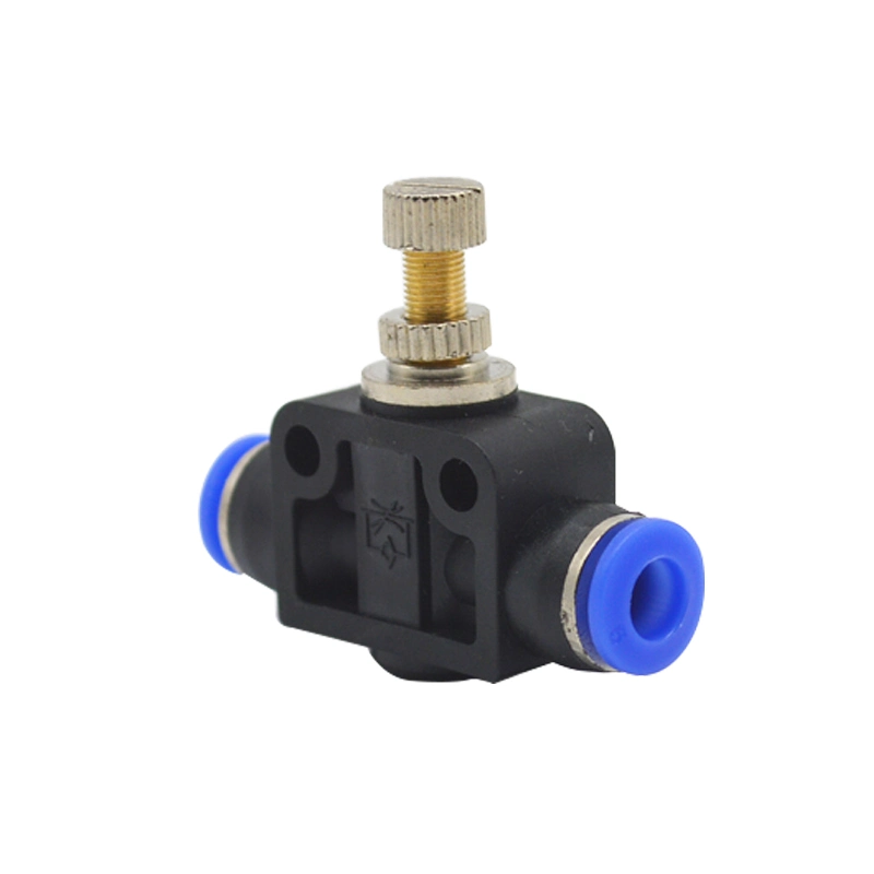 Lsa PA 4mm - 12mm Push in One Way Air Flow Adjustment Control Throttle One Touch Pneumatic Speed Controller Valves Fitting