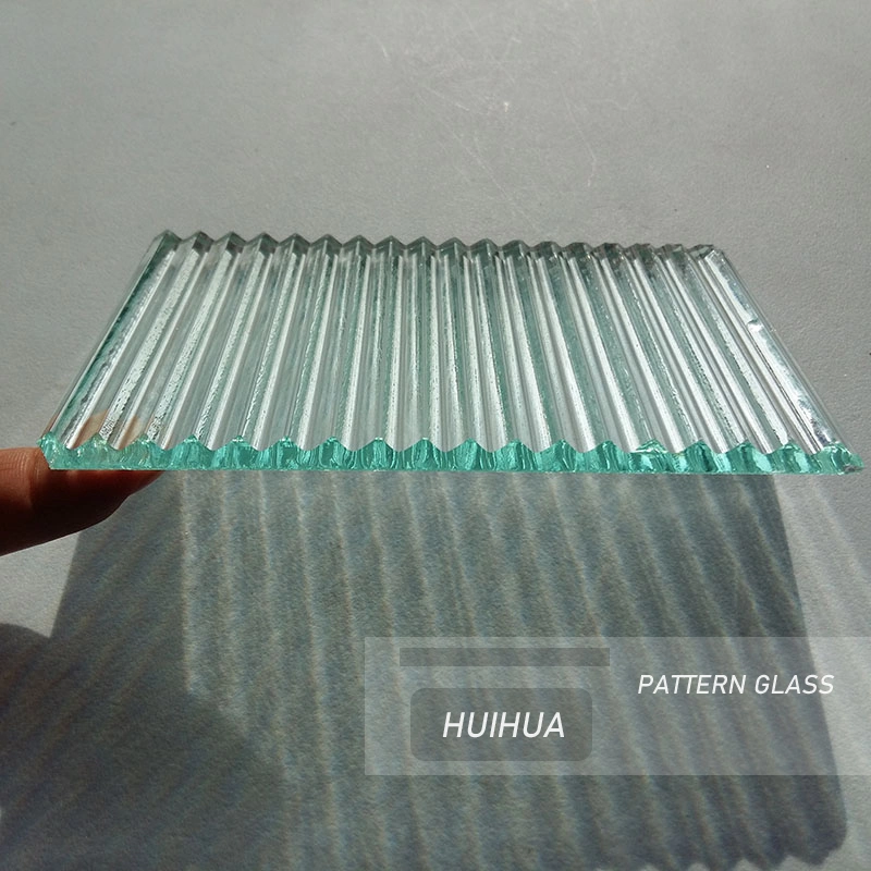 Clear Ribbed Textured Architectural Glass for Window, Door, Shower Room