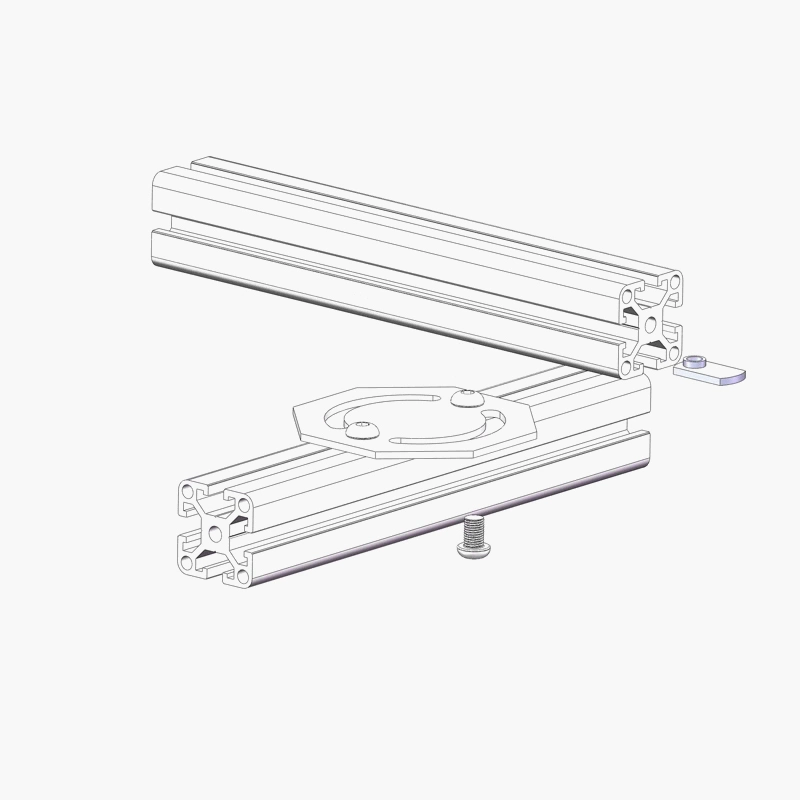 China Manufacturer Msr Flat Steering Connecting Plate for Aluminum Profile in 30