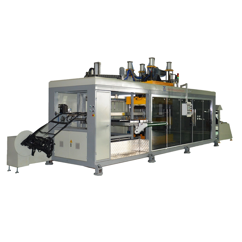 Zs-7285 Fully Automatic Negative Pressure Thin Gauge Vacuum Thermoforming Processing Plastic Product (Packaging, tray, box, lid...) Machine