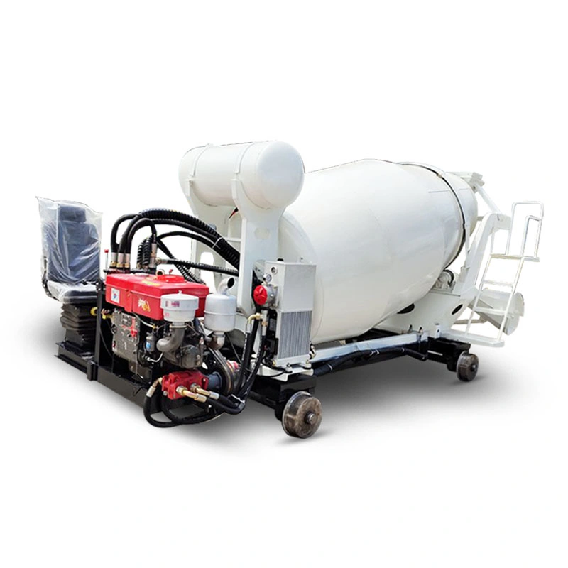 تشغيل قضيب سكة حديد Mixer الخرسانة مع مجموعات العجلات 3cbm، و4cbm، و5cbm