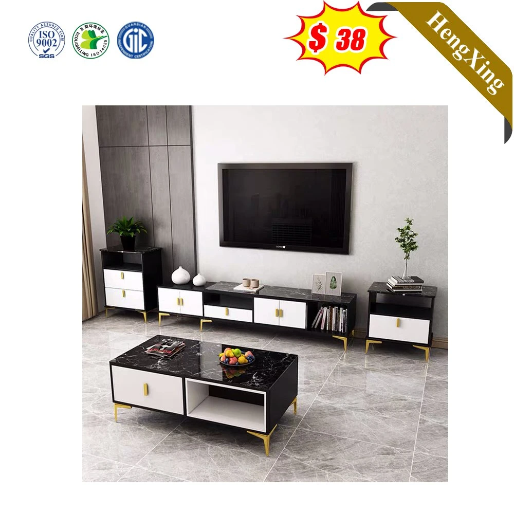 Buena calidad de la melamina muebles de madera verde soportes de TV mesa lateral