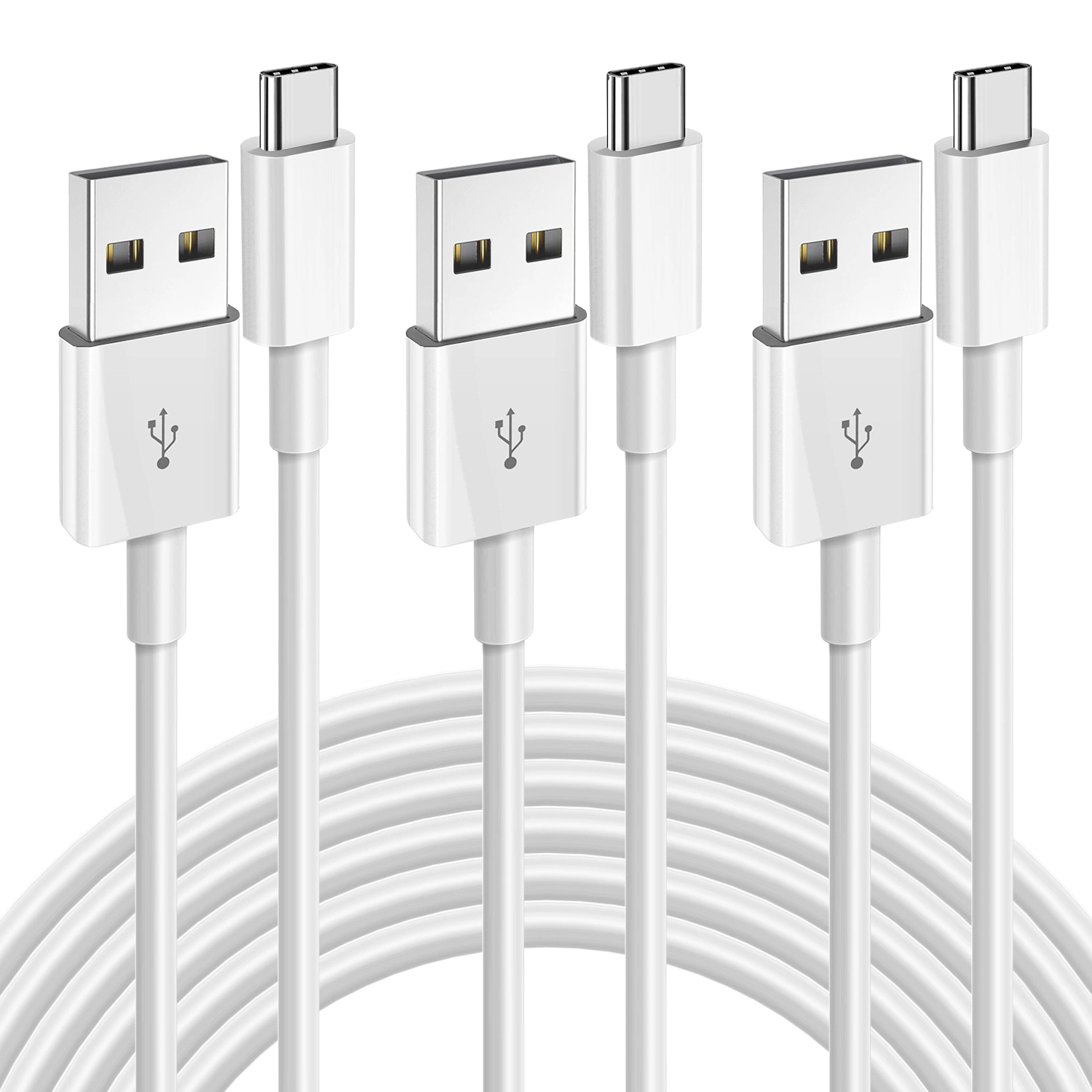 USB Type-C Phone Cable Fast Charging USB C Cable 3FT 6FT 10FT Type-C Charger Cable Mobile Phone Cable USB Phone Cord