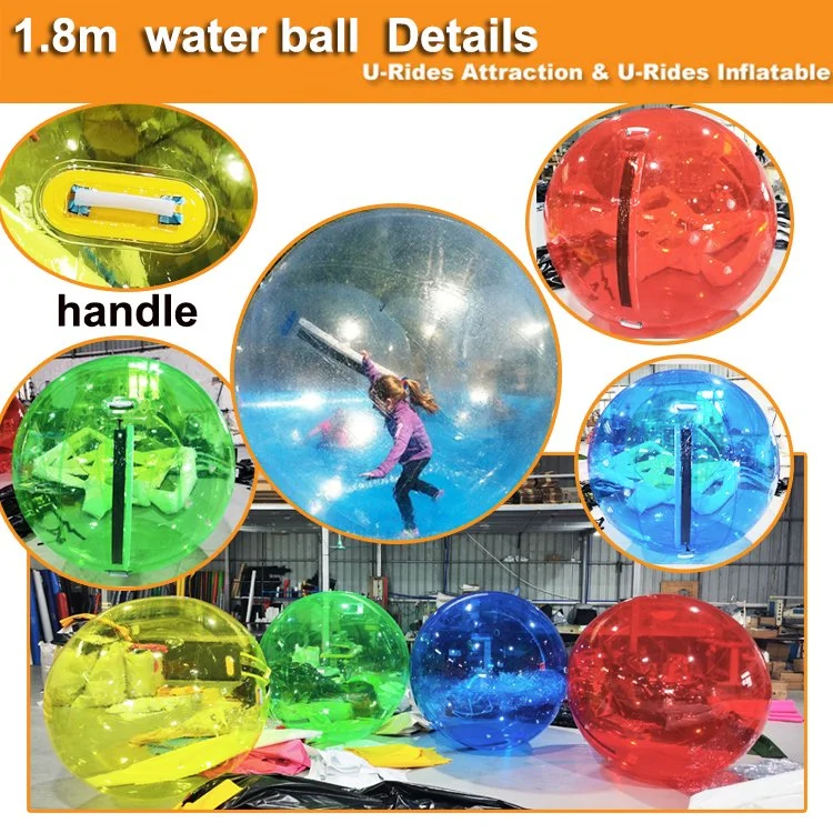 Transparent Colorful zorbs Color string Aqua 1.0mm Thickness PVC Football Water Ball For Aqua Fun