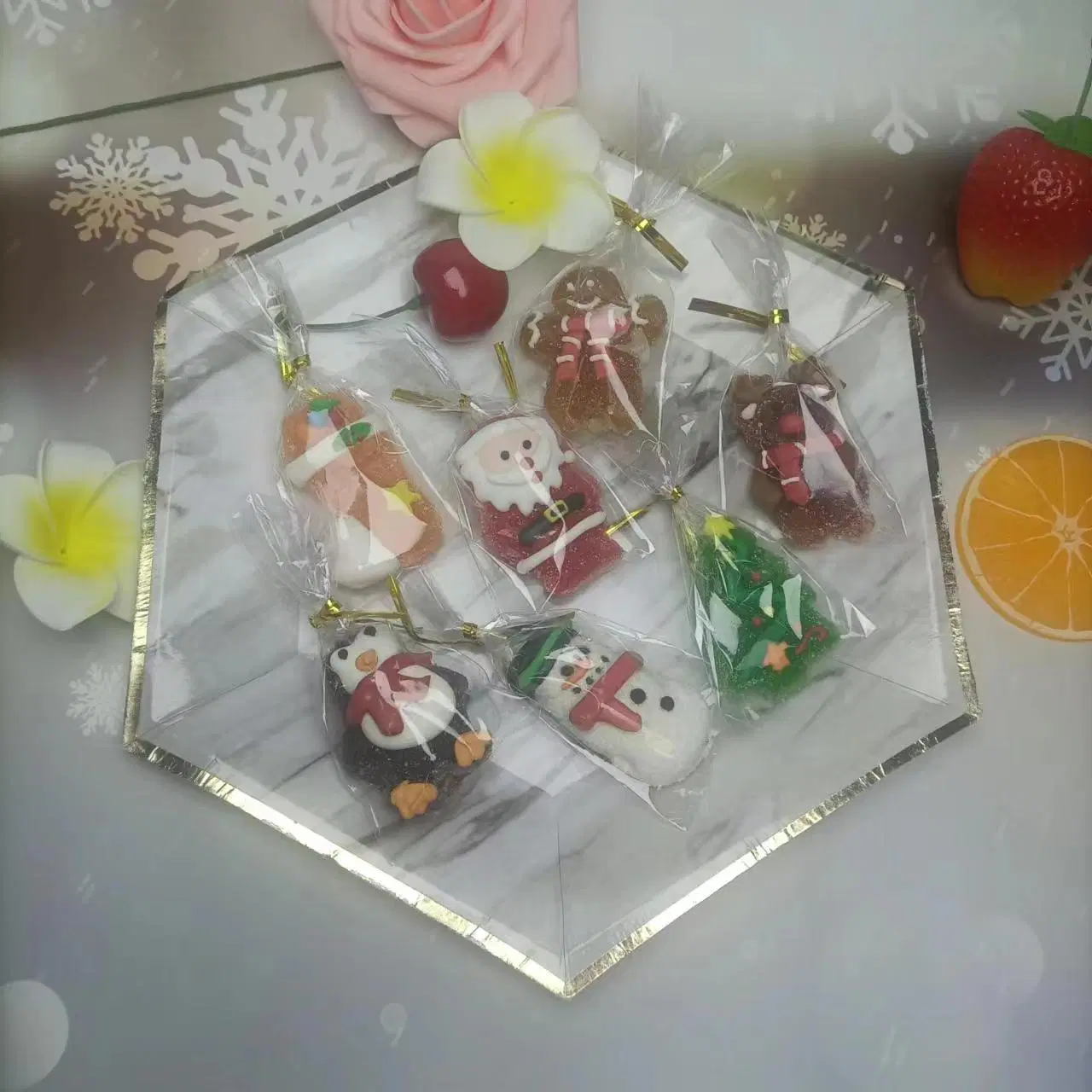 Mixed Fruit Flavor Jelly Pops Confectionery Sweets for Christmas Candy