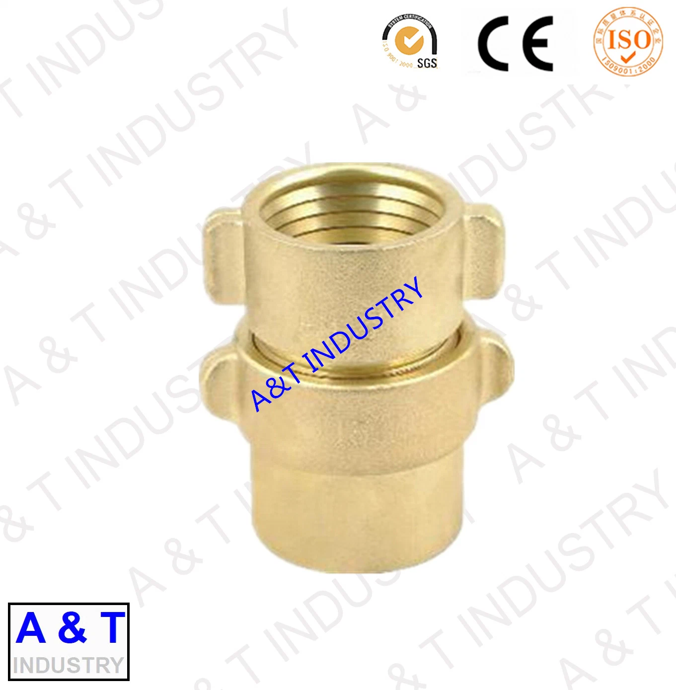 CNC Customized Brass Fitting Parts Electrical Crimp Wire Connector