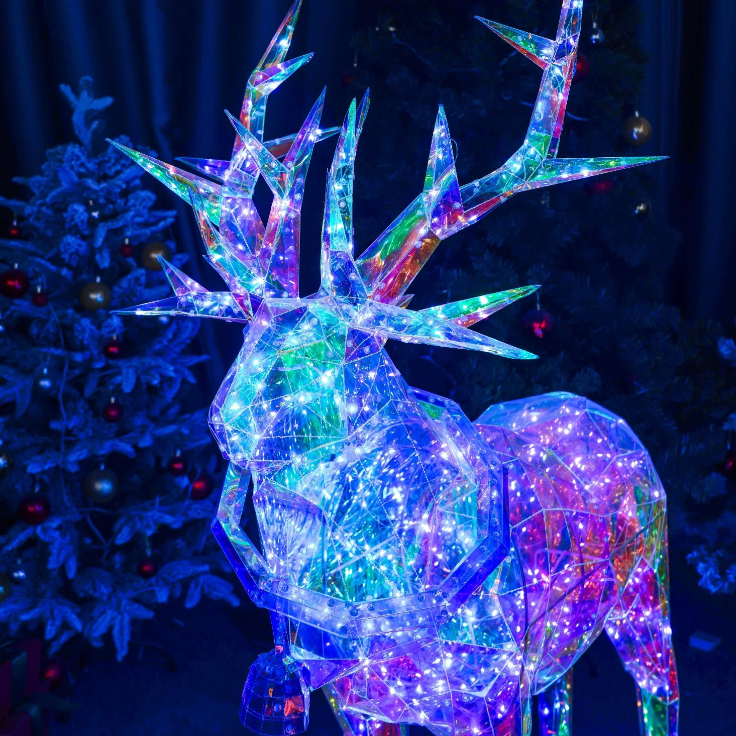 Luces LED de ciervos hadas regalos de Navidad vacaciones 3D Iluminación de Navidad Ornamentos LED iluminación exterior