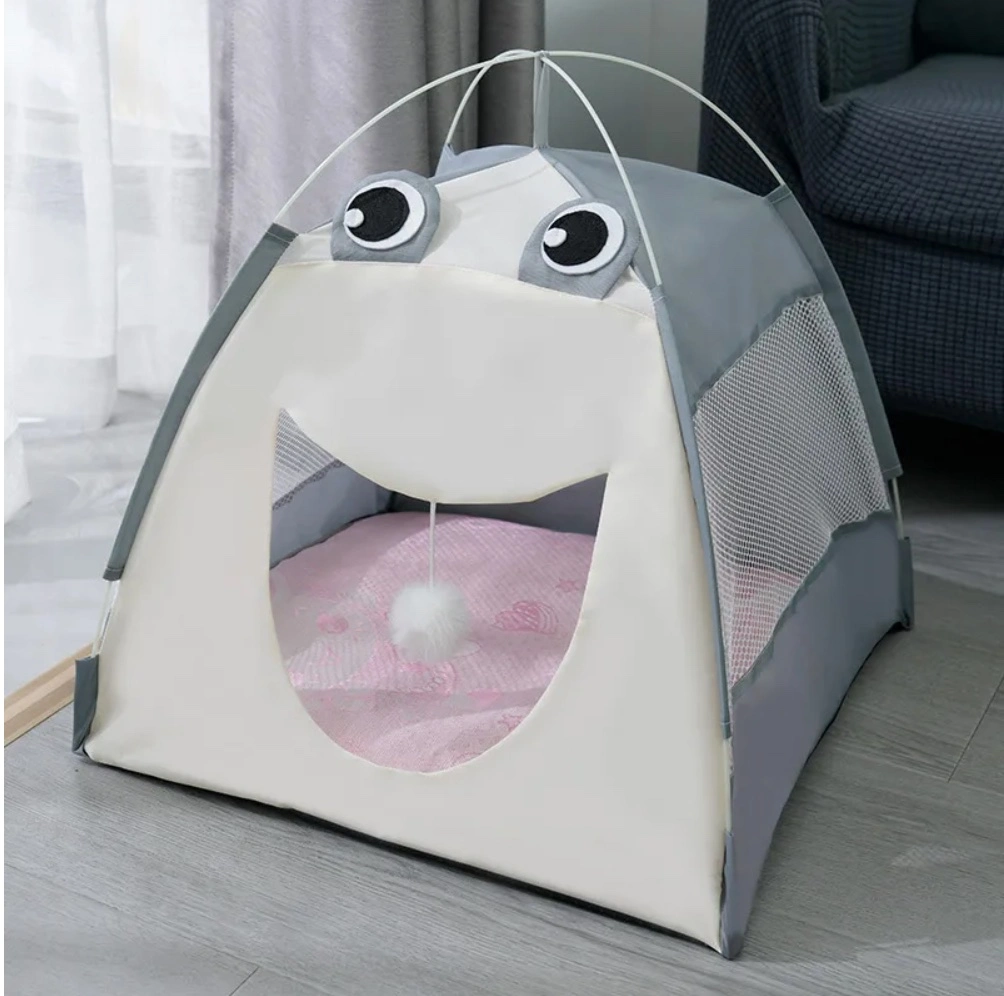Wholesale/Supplier Cute Pet Tent Portable Semi-Enclosed Outdoor Cat Tent Tunnel Pet Tent House