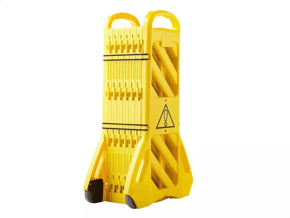 Wuhan Jackwin 3900mm 15 kg de plástico amarillo de la barrera peatonal temporal