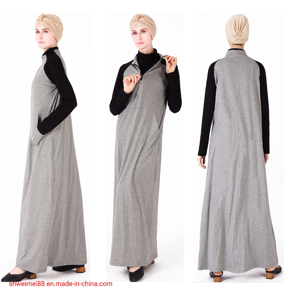 2020 Abaya Designs Mode Soft Lässige Islamikwear Muslim Women Sportswear