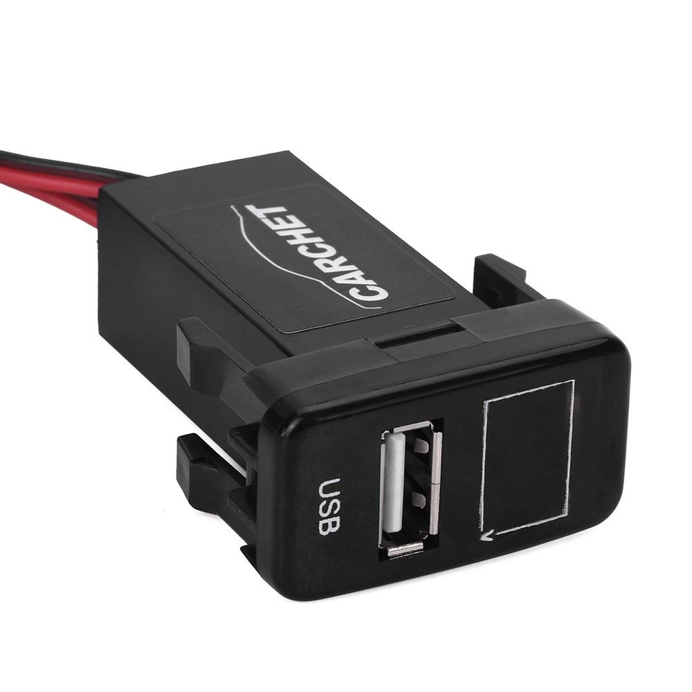 Aluguer 2.1A tomada USB + Carregador de Carro Voltímetro para Toyota Vigo