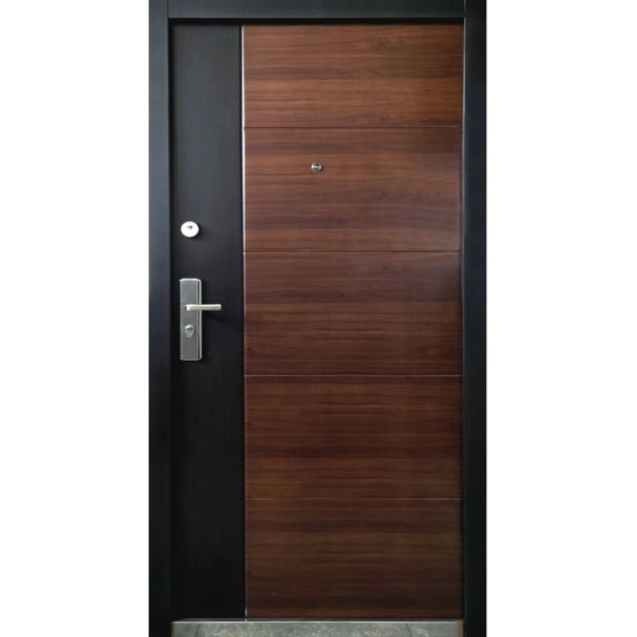 Single Popular Exterior Factory Direct Wood Color Steel Door for Room