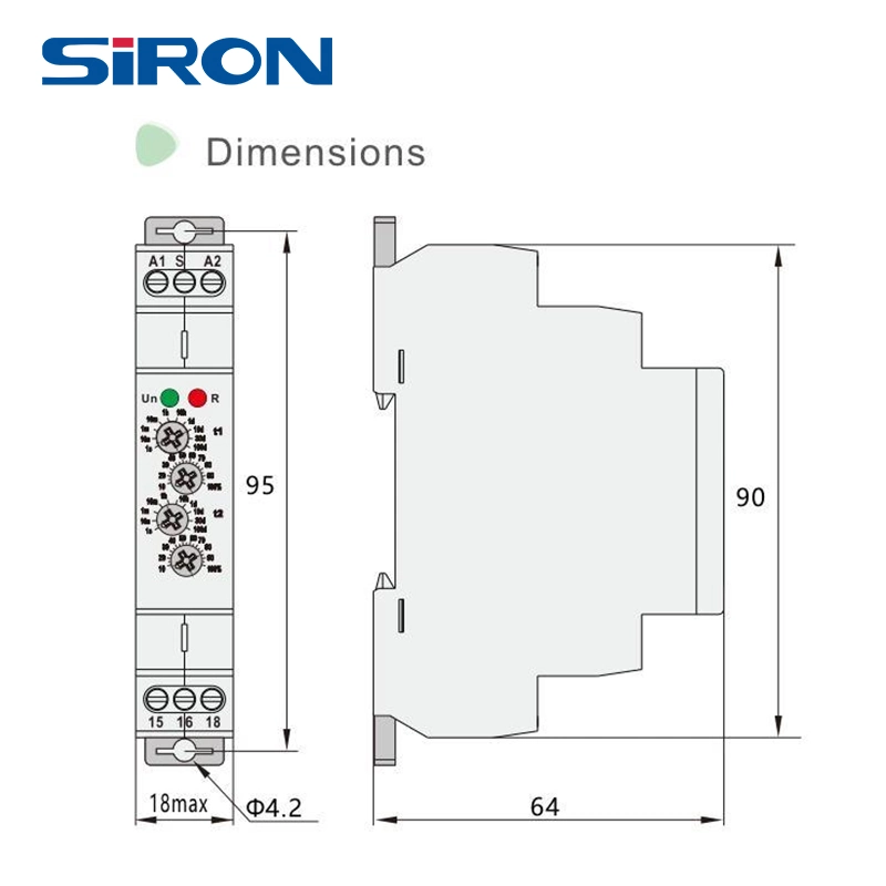 Siron Y23 AC/DC 24V-250V Cycle Delay Time Relay for Circulation Delay Control Occasions