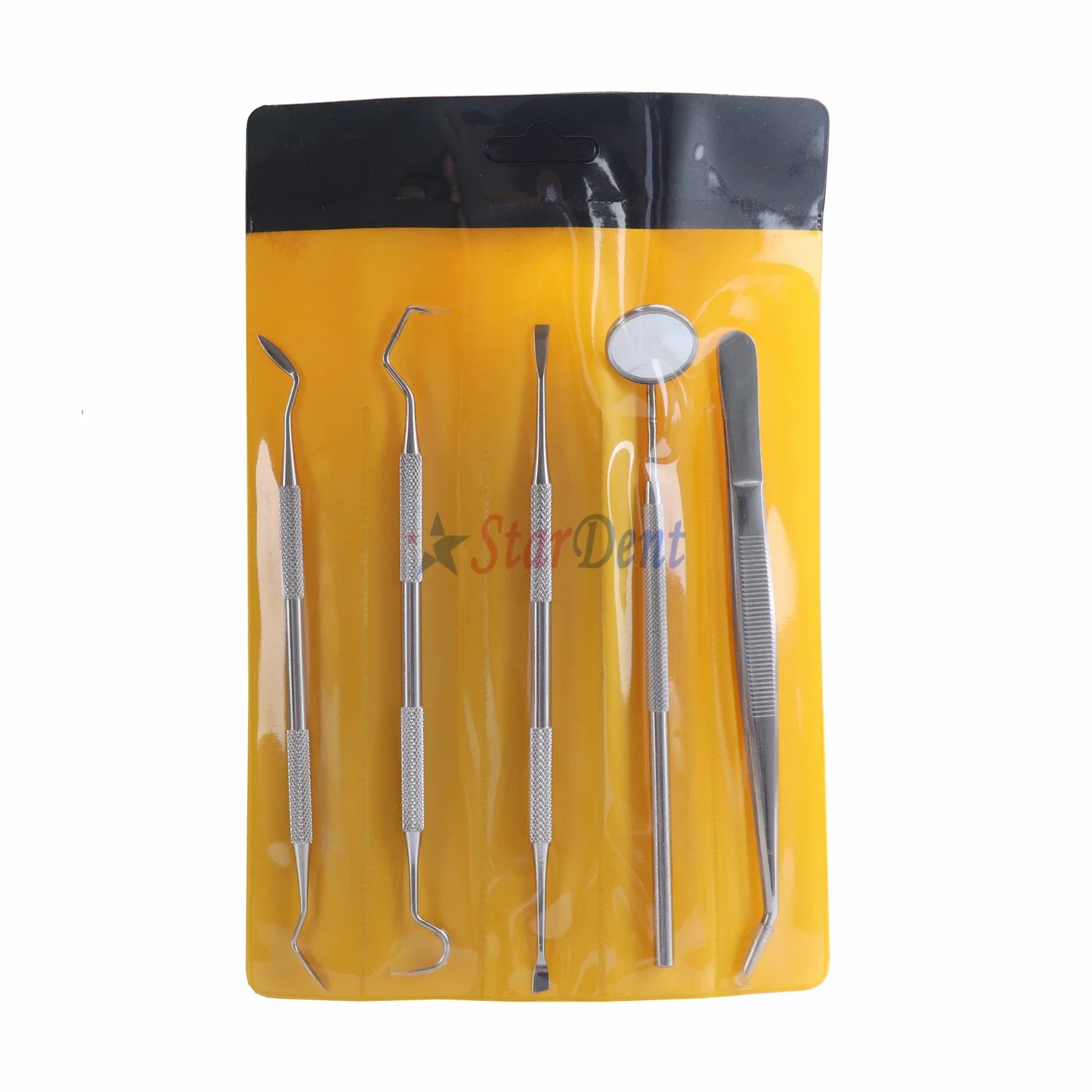 Exame odontológico Higiene do Kit de limpeza dos dentes Explorer Ferramentas de inspeção do dente do espelho da Sonda