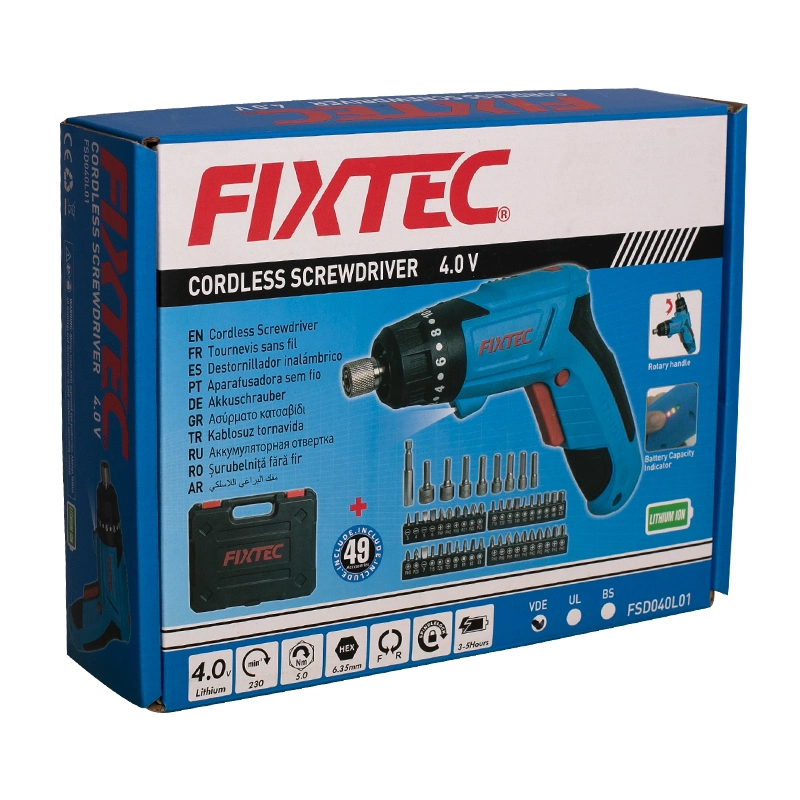 Fixtec 1300mAh Battery Lithium-Ion 230 Rpm No Load Speed Cordless Precision Screwdriver Sets