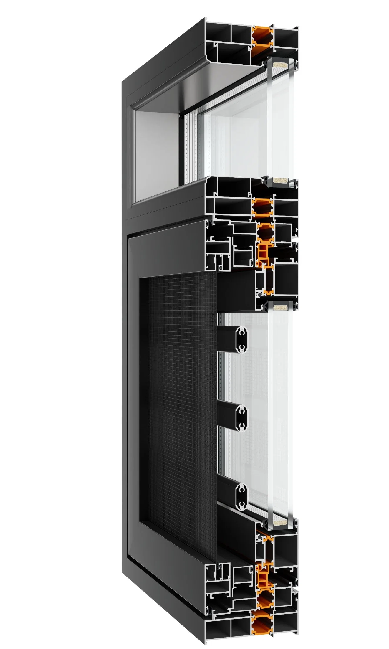 Großhandel Customized 6063 T5 extrudierten Holz / Pulverbeschichtung Aluminium Abschnitte Konstruktion Baustoffe Tür- und Fenster-Aluminium-Extrusionsprofile