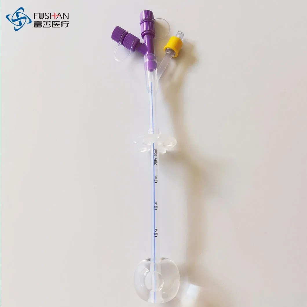 Ballon stérile jetable Peg gastrostomie de remplacement de tube d'alimentation Alimentation médicale CE, l'approbation de l'ISO 12fr-24FR de la nutrition de l'alimentation