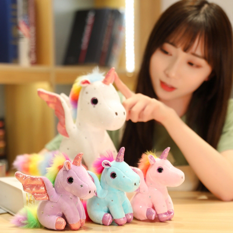 Promotional Kids Gifts Manufacturer Soft Stuffed Angel Unicorn Plush Toy with Wings