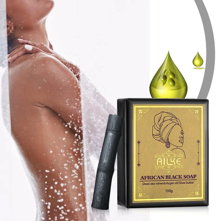 Limpiar la melanina Quitar rostro extremadamente lavar el jabón artesanal 100% Natural jabón negro para los hombres