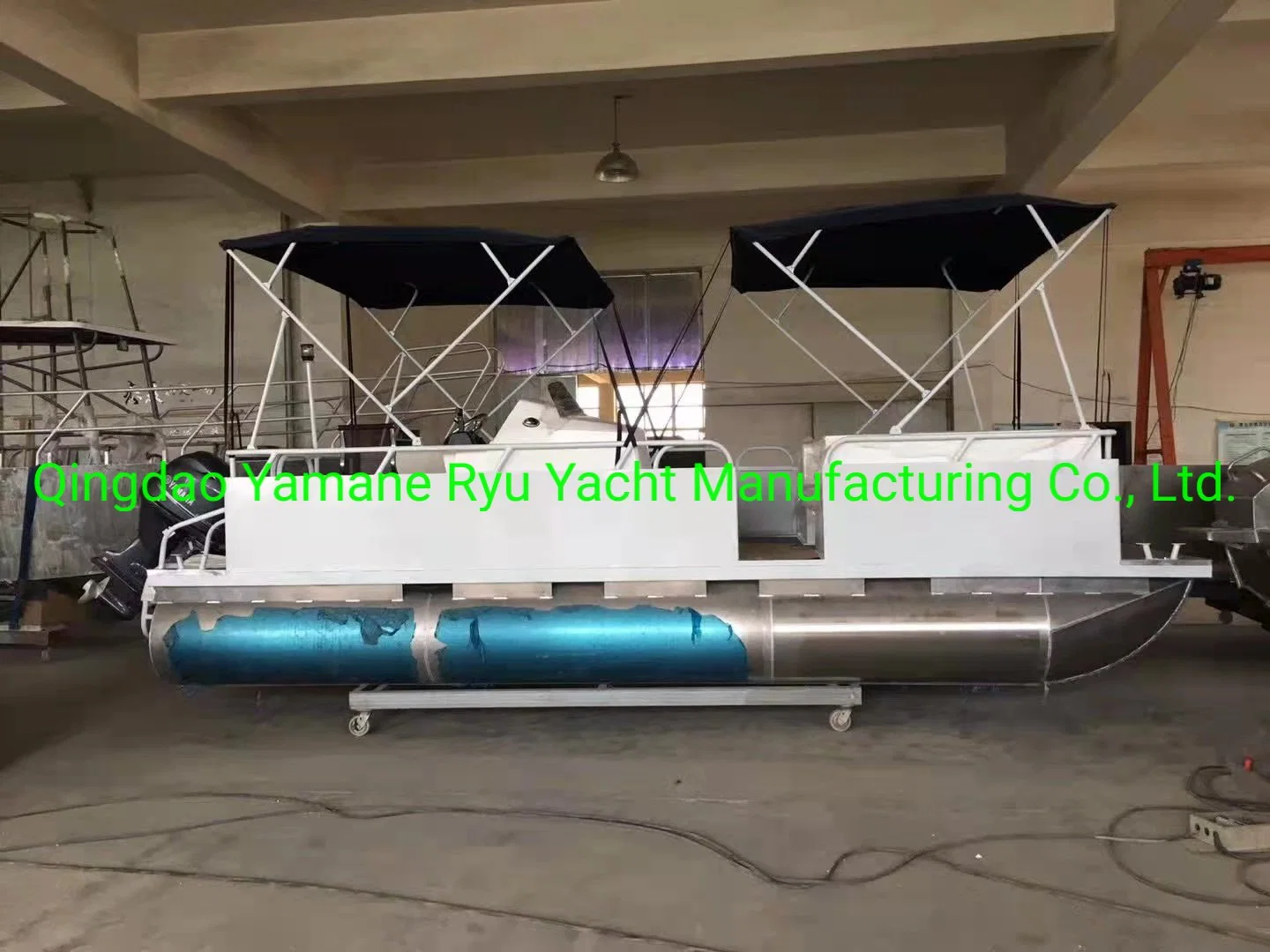 Boat Manufacturer 18FT 5.5m Aluminum Family Recreational Floating Barge Pontoon Fishing Boat