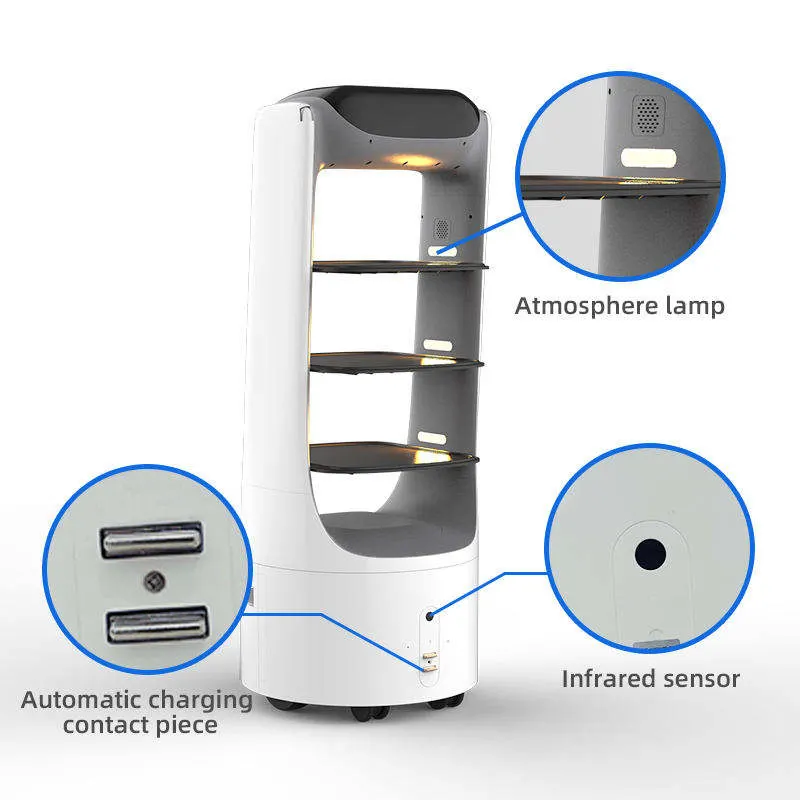 Avoidance Driverless Delivery Services Robot Use for Indoor Robot Server Restaurant