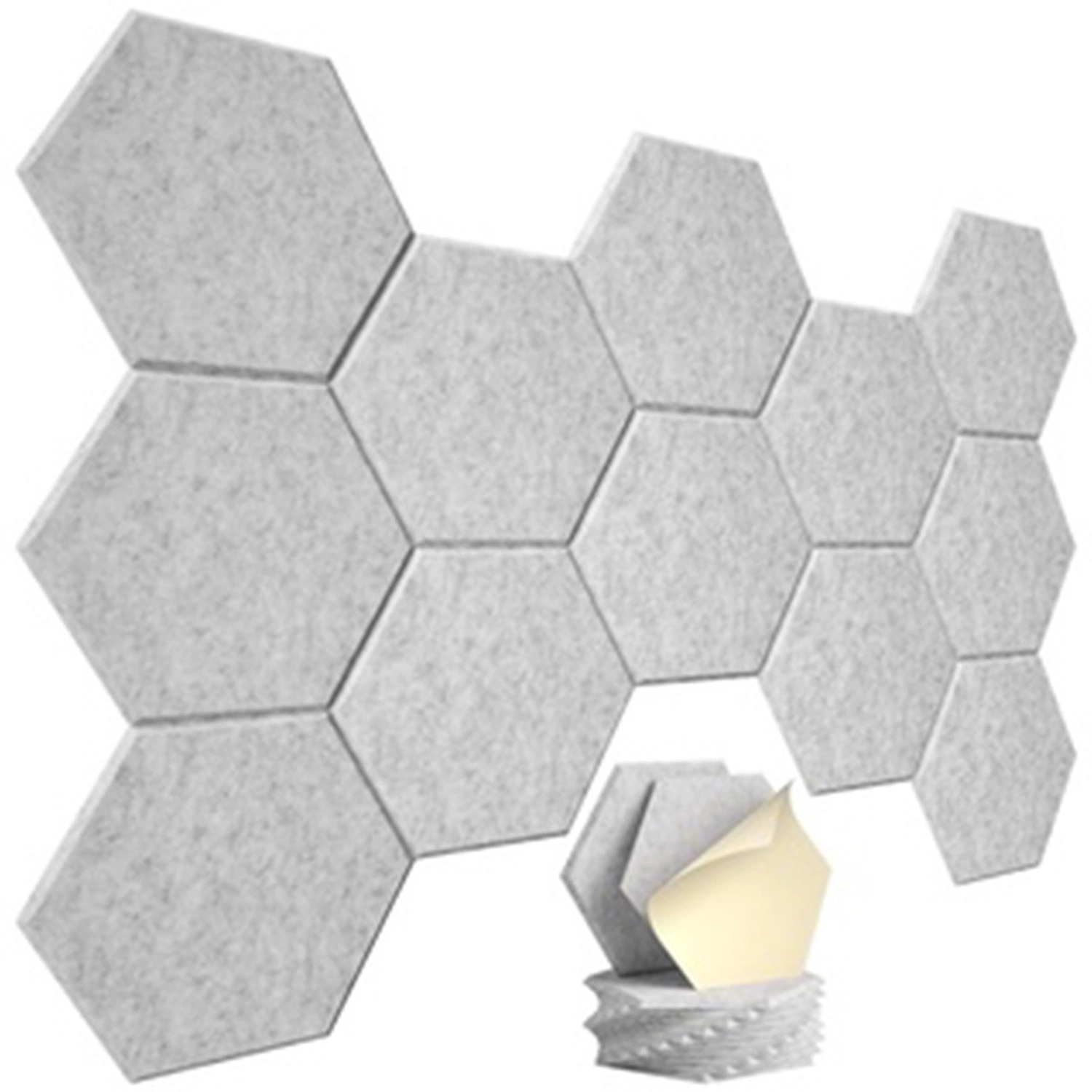 12mm Thickness Optional Hexagonal Polygon Sound-Absorbing Panel Wall Decoration Modern Minimalist Decoration Materials