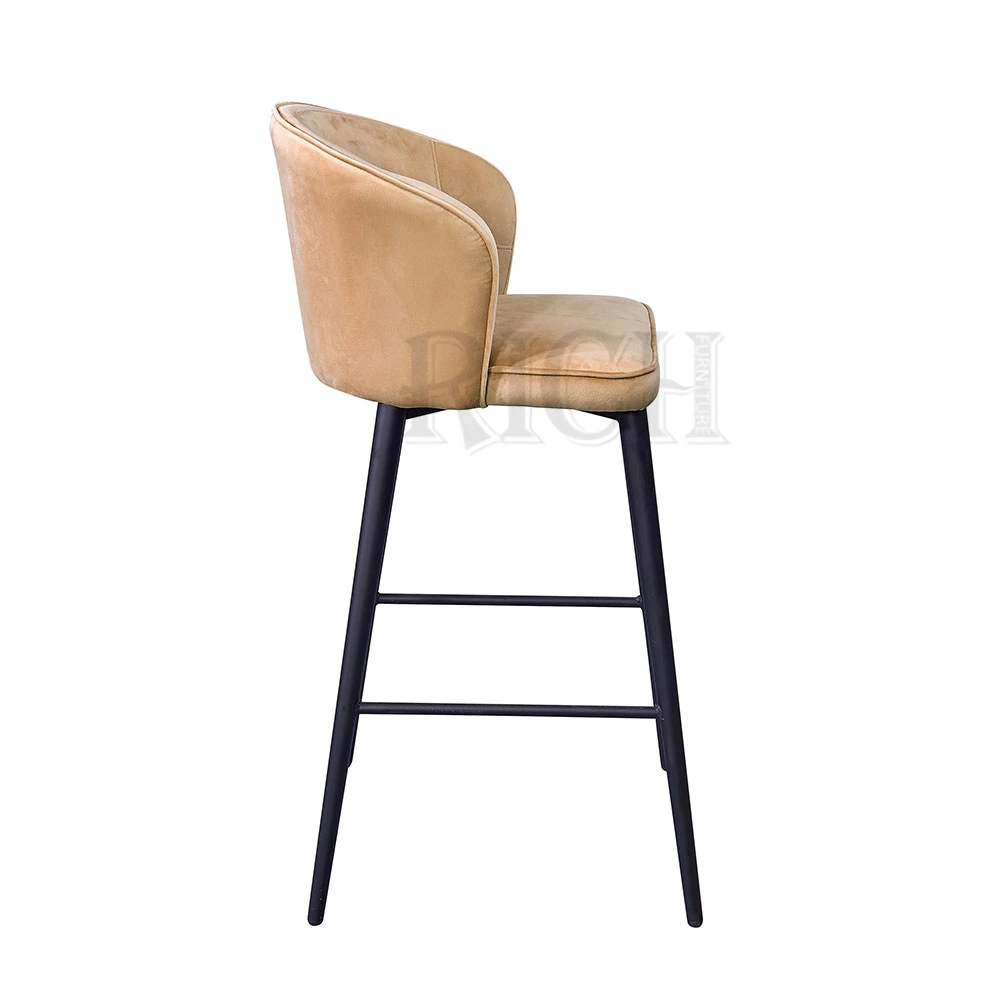 Modern Hotel Furniture Bar Height Barstool with Back