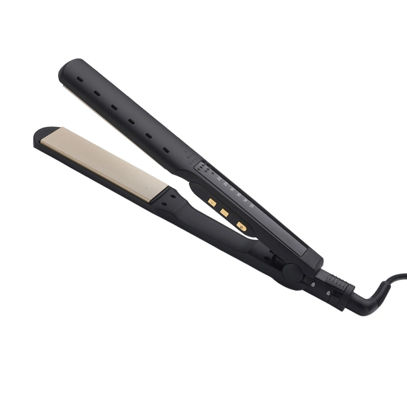 Wide Plat Wet and Dry Dual Purpose Smart Hair Straightener with Temperature Indication Professional Styling