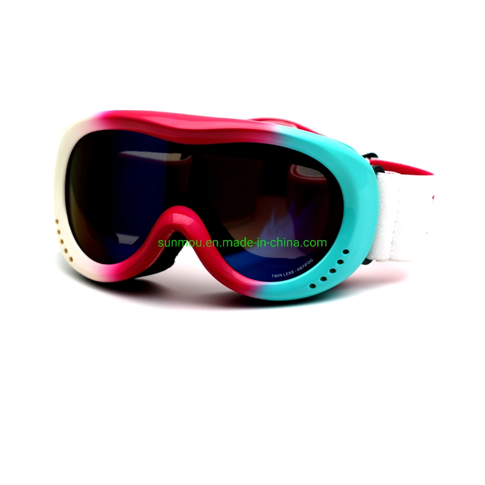 K0050 Super Anti-Fog Mayorista/Proveedor lente doble Kids Ski &amp; Snowboard gafas de diseño de nuevos deportes al aire libre compatible con cascos gafas para Boys &amp; Girls