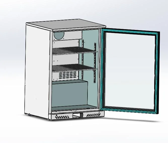 Автоматическое оттаивание хорошо проветриваемом помещении систему охлаждения Double-Layer малой E три распашной двери в борьбе стеклянные двери Backbar охладитель с ETL