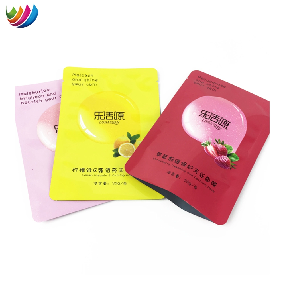 Custom Printed Heat Sealing Aluminum Foil Pouch Cosmestic Face Mask Packaging Bag